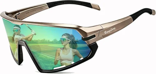 Miniatura 14 de BangLong Gafas de sol deportivas para ciclismo, protección UV400, para pesca, conducción, correr, béisbol, para hombres y mujeres Transparente y rosa