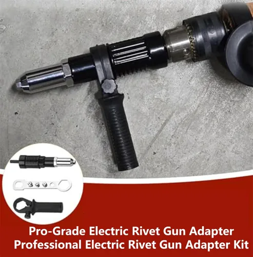 Miniatura 4 de Adaptador de pistola remachadora eléctrica de grado profesional, kit de adaptador de pistola remachadora eléctrica profesional, convierte tu taladro