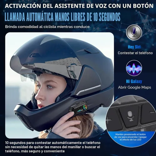 Miniatura 4 de Auriculares para casco de motocicleta FEYA con alta duración de batería, auriculares para casco IPX6, respuesta/llamada automática, control