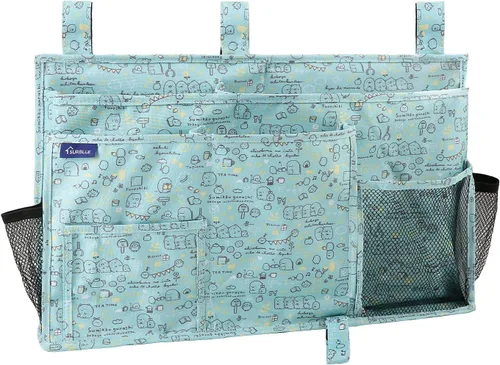 Miniatura 30 de Surblue Caddy Organizador colgante, Bolsa de almacenamiento para cabecera para literas y camas de hospital, Azul Turquesa, L R-Teal