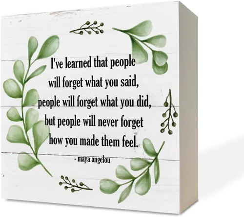 Miniatura 10 de Letreros de madera inspiradores, caja de madera, decoración de escritorio, letrero positivo para decoración del hogar, regalo de motivo, Life isn't