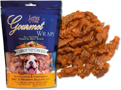 Miniatura 6 de Loving Pets Gourmet - Envolturas de manzana y pollo de primera calidad naturales con glucosamina y condroitina, golosinas para perros, 6 onzas