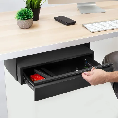 Miniatura 8 de Mount-It! Kit de cajón extraíble para debajo del escritorio con estante para laptop y tablet, organizador de almacenamiento de oficina, se monta