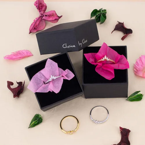 Miniatura 7 de Rapunzel - Anillo de corona para mujer, delicados anillos apilables de diamantes de cristal real, anillo de compromiso de cumpleaños, regalos