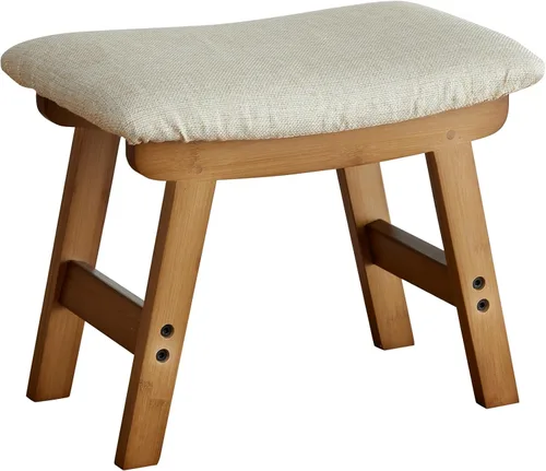 viewcare Reposapiés Otomanos, Reposapiés Pequeño y Suave con Patas de Madera, Reposapiés Extra para Sofá para Entrada de Sala de Estar, Oficina