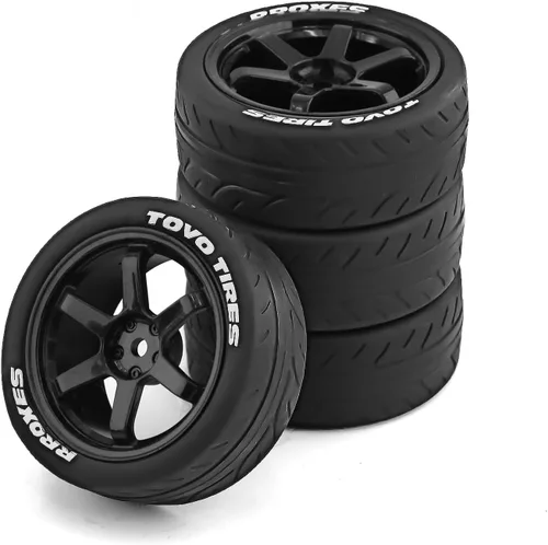 Lifehead - Neumáticos y ruedas para 1/10 RC On-Road Touring Drift Car HSP Tamiya XV01 TT01 TT02 HPI Kyosho FAZER MK2/0.472 in Hex