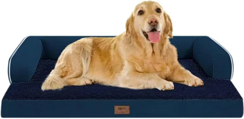 Miniatura 94 de Cama ortopédica impermeable para perros pequeños, cama para perros de tamaño mediano, cómoda cama para mascotas y gatos con lados, funda extraíble