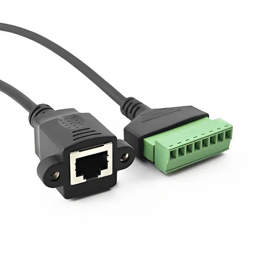 Miniatura 2 de 4 conectores hembra RJ45 a 8 pines de 1 pie de conector de terminal de tornillo, terminal de tornillo RJ45 8P8C para extensor Ethernet Cat6 Cat5 AV