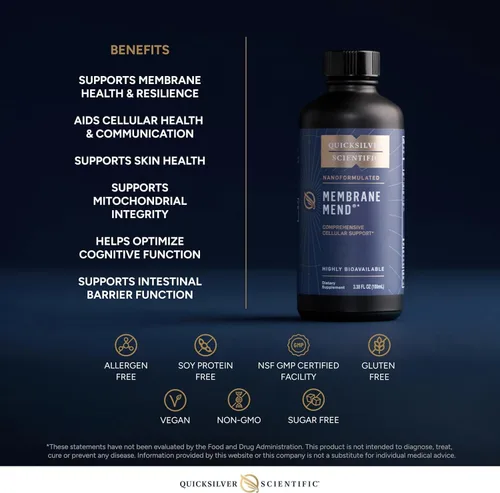 Miniatura 4 de Quicksilver Scientific Membrane Mend - Apoyo al envejecimiento cerebral, celular y saludable con fosfatidilcolina (PC), vitamina E tocotrienoles