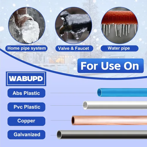 Miniatura 5 de Cinta de calor de 3 pies a 200 pies para tuberías de agua, cable de calor de tubo de descongelación de -40 °F, tubo de cable de calefacción