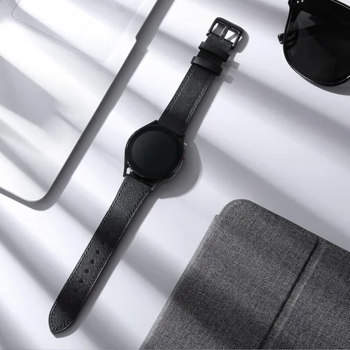 Miniatura 5 de GEAK Correa de Cuero Compatible con Samsung Galaxy Watch 7 40mm 44mm, Galaxy Watch 6 5 4 44mm 40mm, Galaxy Watch 4 Classic 46mm 42mm, Watch 3 41mm