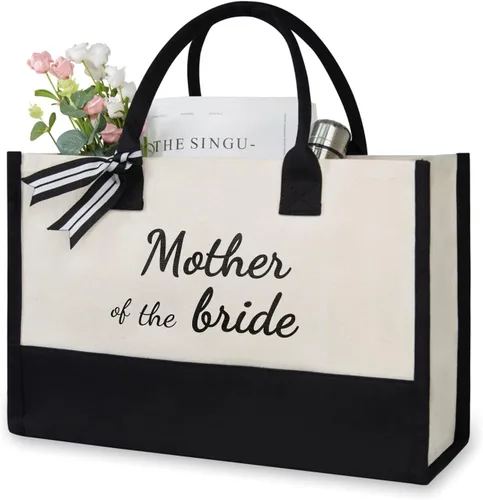 Miniatura 75 de TOPDesign Canvas Tote Bag, Bridal Shower Gifts for Bride, Wedding Bachelorette Bride Gifts Shoulder Bag