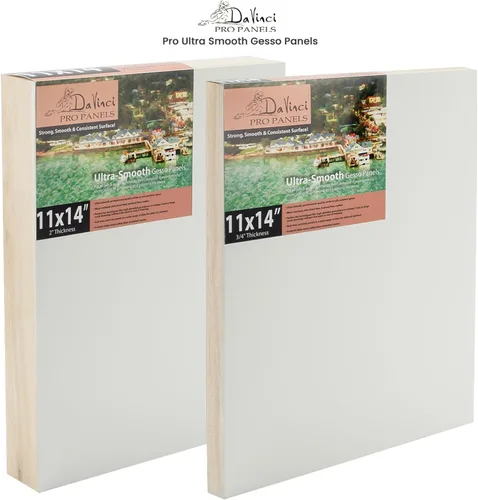 Miniatura 4 de Da Vinci Pro Paneles de yeso ultra suaves, superficie lisa y sedosa para caseínas, témpera de huevo, trompe L'Oeil, grafito, lápiz