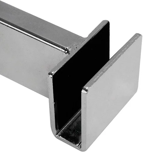 Miniatura 3 de 20 PCS 3" SLATWALL HANGRAIL Soporte de 1-3/4" X 1/2" Rectangular Tube-Chrome