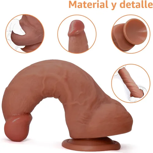 Miniatura 3 de Juguete sexual para mujeres, consolador de silicona realista de 7 pulgadas, material seguro para el cuerpo, fuerte ventosa, consolador anal ultra