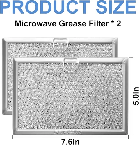 Miniatura 6 de 5304464105 Filtro de ventilación de microondas 5 x 7-5/8, apto para microondas Frigi-daire G-E, reemplaza WB06X10608 5304517871 5304509444
