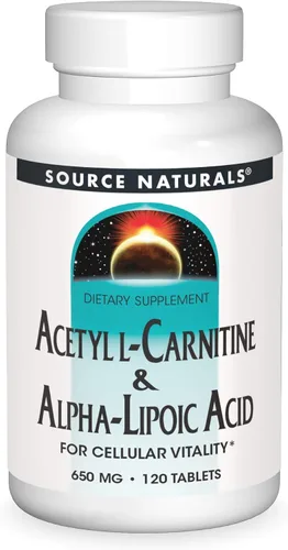 Miniatura 6 de Source Naturals Acetil L-carnitina y ácido alfa-lipoico 650mg - 60 Tabletas