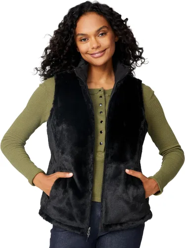 Miniatura 3 de Free Country Chaleco reversible acolchado de forro polar sherpa ligero con bolsillos con cremallera, chaleco de invierno para damas-Cirrus