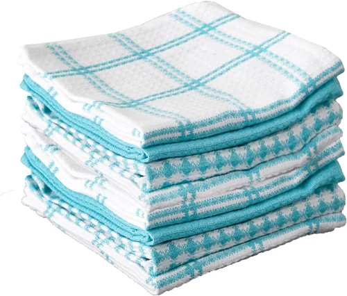 Miniatura 25 de T-Fal Paños de Cocina Premium con Textura de Waffle: Altamente Absorbentes, Súper Suaves y Duraderos - 100% Algodón, 12"x13" Toalla Plana con Brisa