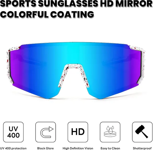 Miniatura 6 de FEISEDY Gafas de sol para niños, gafas de sol de béisbol juveniles, UV400, deportes, adolescentes, ciclismo, sombras para niños y niñas de 8 a 16