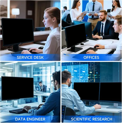 Miniatura 4 de ZOEGAA Pantalla de privacidad, pantalla de privacidad extraíble para monitor de computadora, antirreflejos y luz azul, compatible con HP Dell