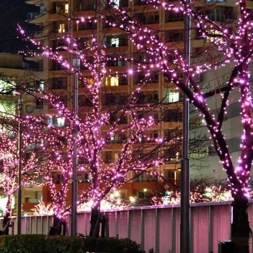 Miniatura 7 de Guirnalda de luces para exteriores de 33 pies, 100 luces LED con controlador de modos de memoria, luces de Navidad extensibles para bodas, Navidad