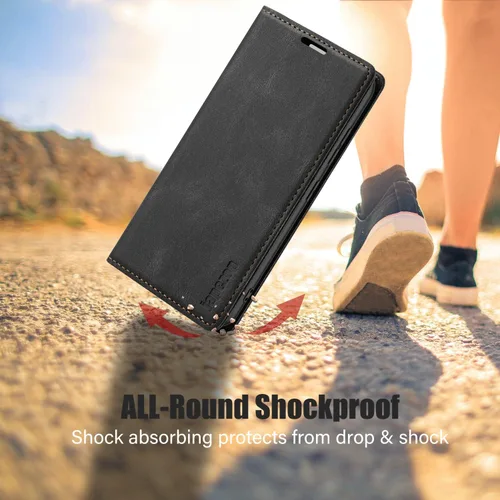 Miniatura 6 de Funda para Samsung Galaxy S23 5G, funda tipo cartera para Samsung Galaxy S23 5G con bloqueo RFID, tarjetero y función atril magnético, funda