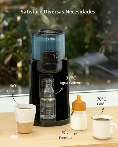 Miniatura 8 de Calentador de agua, calentador de biberones HEYVALUE para bebé, fabricante de fórmula con luz nocturna, 4 controles de temperatura y mantiene