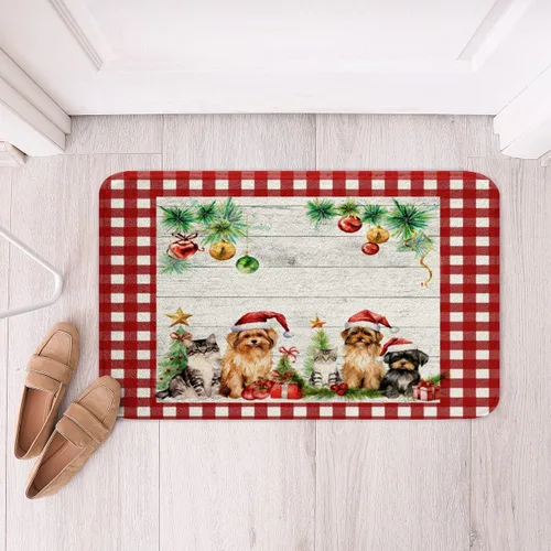 Miniatura 15 de Erosebridal Cartoon Dog Bathroom Rugs Pomeranian Dog Bathroom Accessories Cute Puppy Doormats Floor Mats Pet Animal Entryway Rug 16"X24",Water