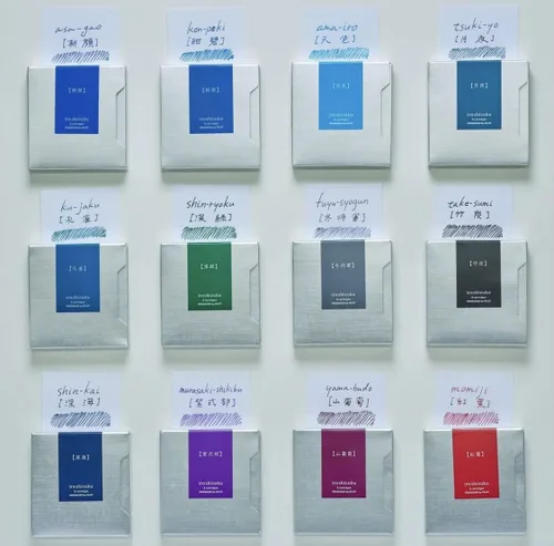 Miniatura 4 de Pilot Iroshizuku - Cartuchos de tinta para pluma estilográfica Shin-Kai (azul oscuro) 6 piezas IRF-6S-SNK con adhesivo Kanji Love