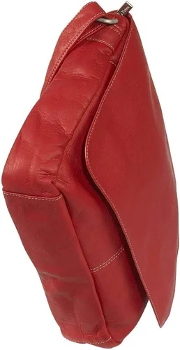 Miniatura 3 de Le Donne Bolso de cuero con solapa completa sobre el hombro, cruzado de cuero Vaquetta colombiano de grano completo, 13" x 10" x4