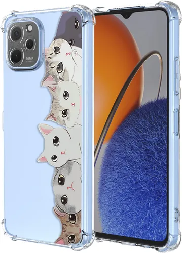 Miniatura 22 de Funda para Huawei Nova Y61 Clear Flower Phone Case Soft TPU a prueba de golpes, antiarañazos, funda protectora para Huawei Nova Y61, flores coloridas