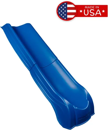 Miniatura 2 de Swing'n'Slide NE 4701 Tobogán Summit de 2 piezas, Resbaladilla de plástico con forma de cuchara para plataformas de 1.2 m, color azul