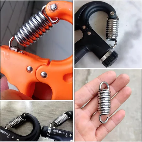 Miniatura 4 de Paquete de 5 resortes de tensión resistentes de acero inoxidable para entrenamiento de fuerza de agarre de mano, exprimidor de agarre de mano