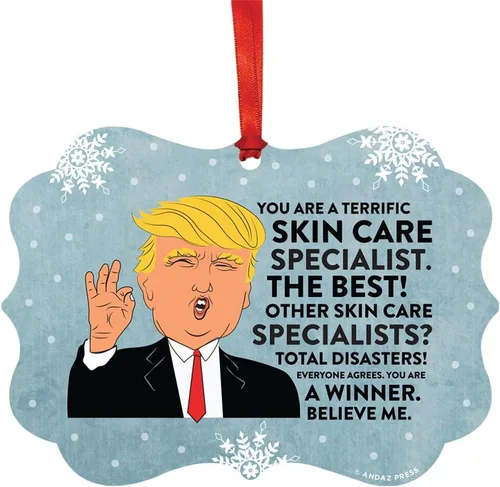 Miniatura 66 de Andaz Press Presidente Donald Trump Fancy Frame Recuerdo Adorno de Navidad Regalo de broma Ejecutivo de Cuenta, 1 paquete, Divertidas Ideas