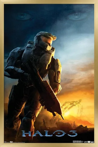 Miniatura 13 de Trends International Halo 3 - Póster de pared del Despertar, 14.725 x 22.375 pulgadas, versión con marco de madera tipo granero