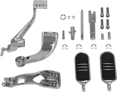 Miniatura 12 de TCT-MOTORPARTS Kit completo de controles delanteros con pedales y estriberas con palancas y varillas para Harley Sportster XL883 XL1200 1991-2003
