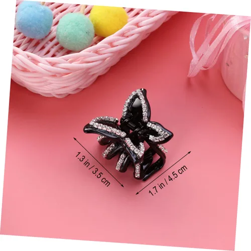 Miniatura 3 de Amosfun 3 pinzas para el pelo con lazo, pasadores de diamantes de imitación, pinzas de dientes con purpurina, tocados nupciales para boda, mini clip