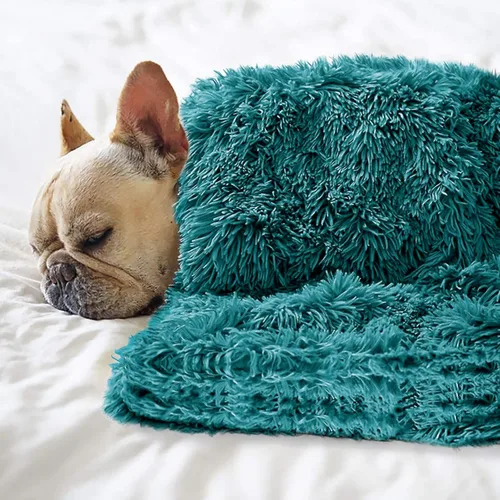 Miniatura 13 de Manta de cama para mascotas, manta de forro polar esponjoso para perro, manta suave para cachorros, gatos, gatitos, S, M, L, XL, manta sherpa Rosa
