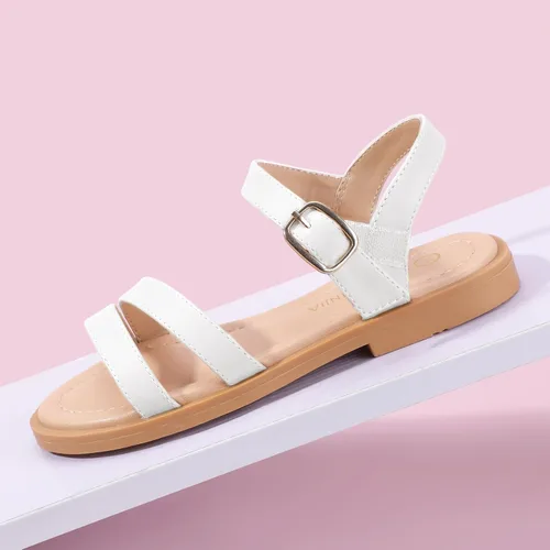 Miniatura 5 de PANDANINJIA Mona - Sandalias planas para niñas pequeñas y pequeñas para niños, bonitas sandalias de vestir con punta abierta, zapatos de verano