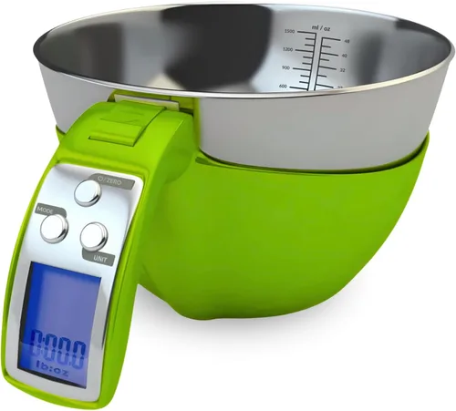 Miniatura 8 de Fradel Báscula digital de cocina con cuenco, 11 libras, gramos y onzas, tazón de mezcla extraíble, apto para lavavajillas, color negro