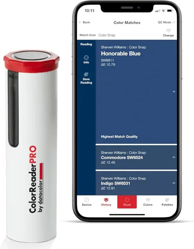 Miniatura 10 de Datacolor ColorReader - Colorímetro digital profesional y herramienta de combinación de pintura; identifica instantáneamente códigos HEX, RGB