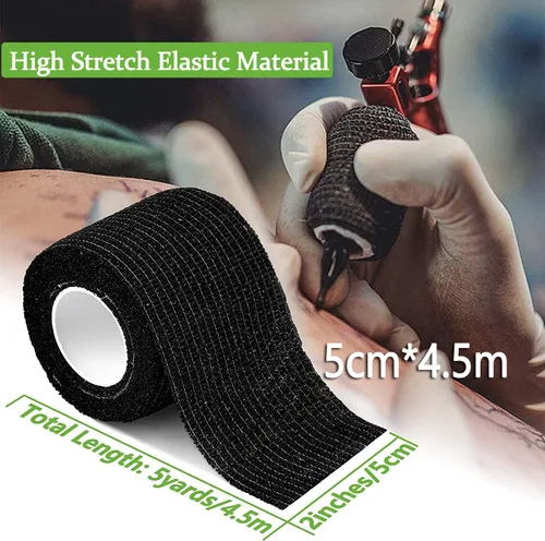 Miniatura 3 de Cubiertas para máquina de bolígrafos de tatuaje y cinta de agarre, 200 fundas para bolígrafos de máquina con 4 piezas de cinta de agarre de 2 x 5