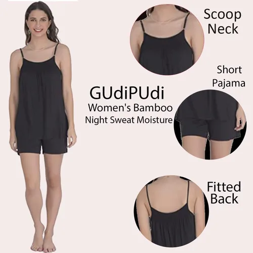 Miniatura 2 de Sleepy Time Pijama de bambú para mujer, ropa de dormir que absorbe la humedad, estilo veraniego