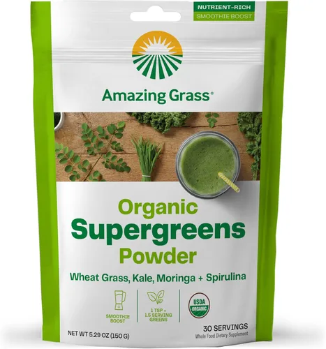 Miniatura 10 de Amazing Grass Polvo de hierba de trigo: 100% polvo de hierba de trigo de hoja entera para energía, desintoxicación y apoyo a la inmunidad, clorofila