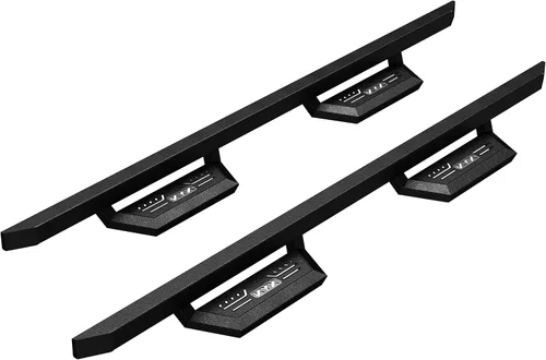 Miniatura 7 de KYX Estribos para Wrangler JK 2007-2018 de 4 puertas, 3 escalones laterales de tubo, diseño de dos escaleras, rieles de puerta de automóvil, barras