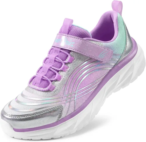 DREAM PAIRS Tenis deportivos para niñas y niños con suela gruesa para niños pequeños y grandes