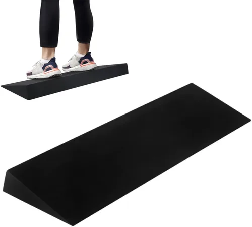Cuña en cuñas para sentadillas grandes de espuma de yoga, bloque de cuña para sentadillas profundas y estiramiento de pies, tabla inclinada para