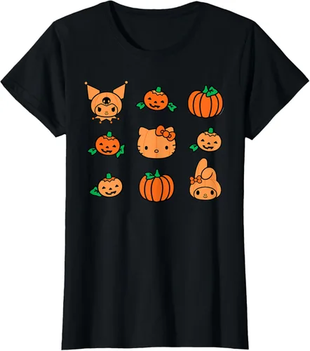 Miniatura 30 de Camiseta de Halloween Hello Kitty My Melody Kuromi Pumpkins