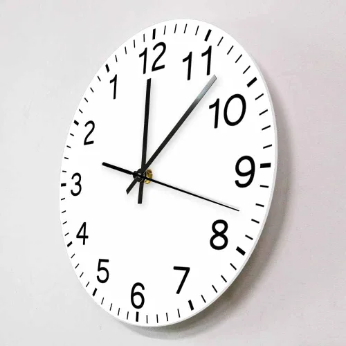 Miniatura 5 de The Geeky Days Reloj de correr hacia atrás de 12 pulgadas, números de Arabia, funciona con pilas, cuarzo silencioso, antiagujas del reloj, inversa